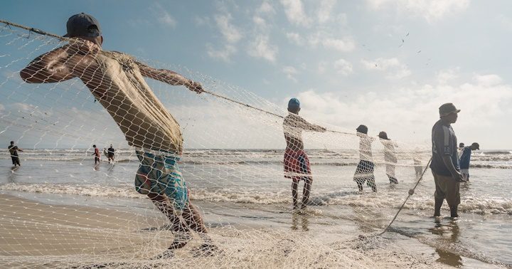 Pescadores en Boca de Aroa