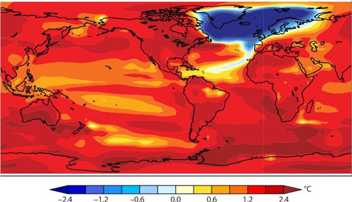 Cambio temperatura mundial